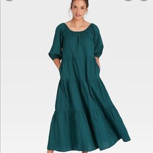 Universal Threads 3/4 puffed sleeve tiered maxi dress